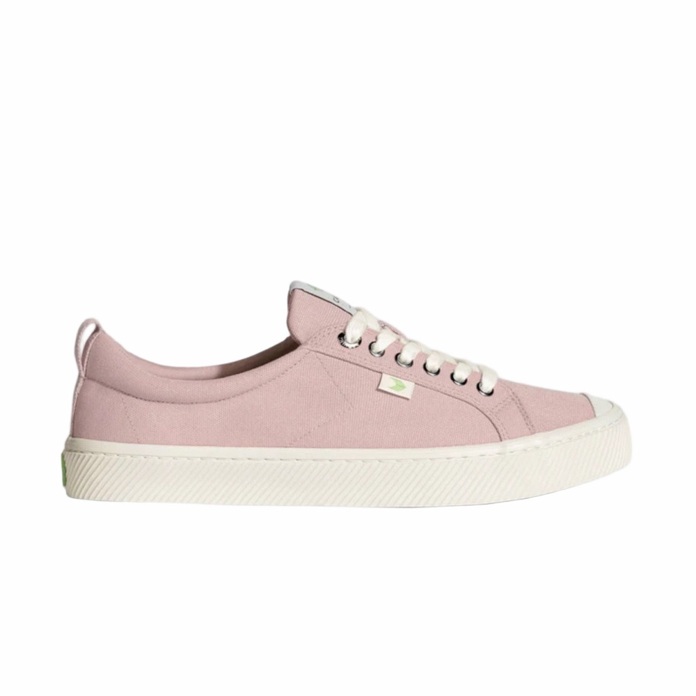 Cariuma Pink OCA Low Canvas Sneakers White Laces Green Interior Women’s Sz 9